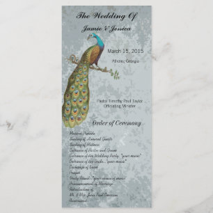 Vintage Bird Wedding Program
