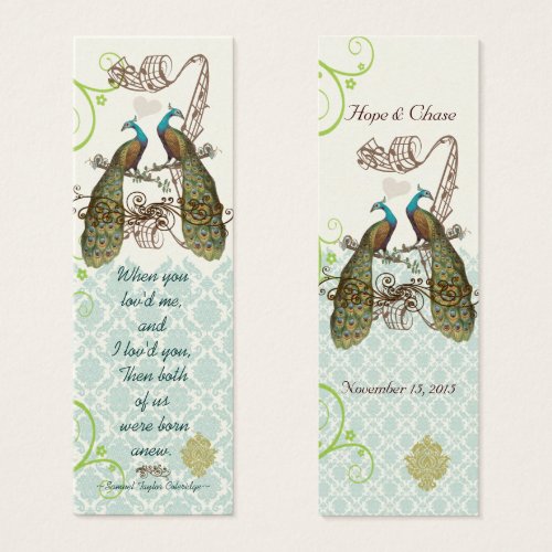 Vintage Bird Wedding Tags Business Cards