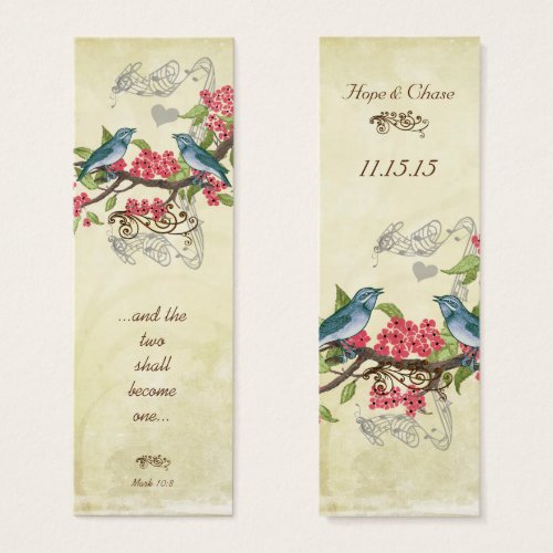 Vintage Bird Wedding Tags