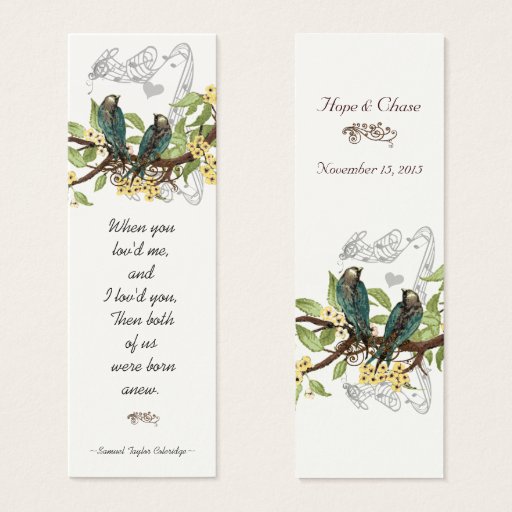 Customizable Vintage Bird Wedding Tags Business Card Templates