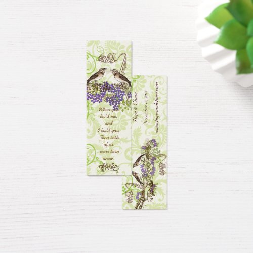 Vintage Bird Wedding Tags or Insert Website Cards