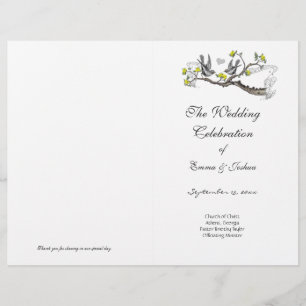 Vintage Bird Yellow & Gray Program Cover