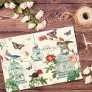 Vintage Birdcage, Butterflies & Birds Decoupage Tissue Paper