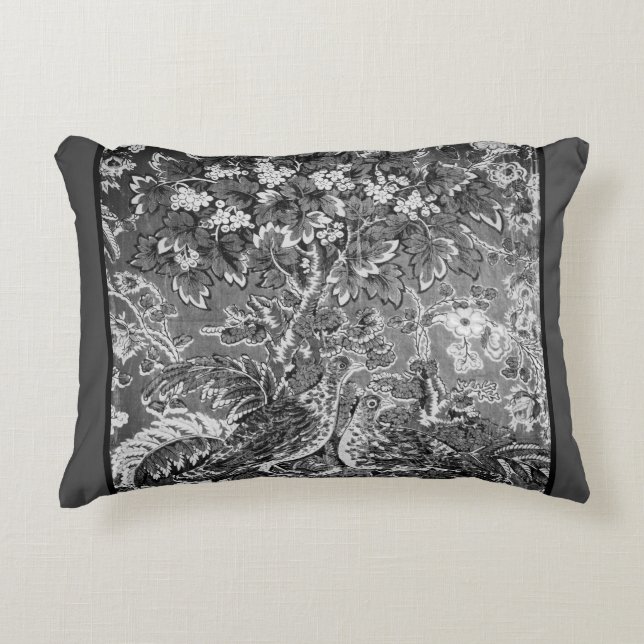 Vintage Birds Accent Pillow (Front)