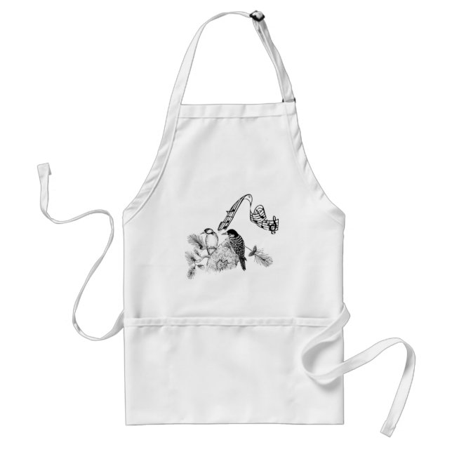 Vintage Birds Adult Apron (Front)