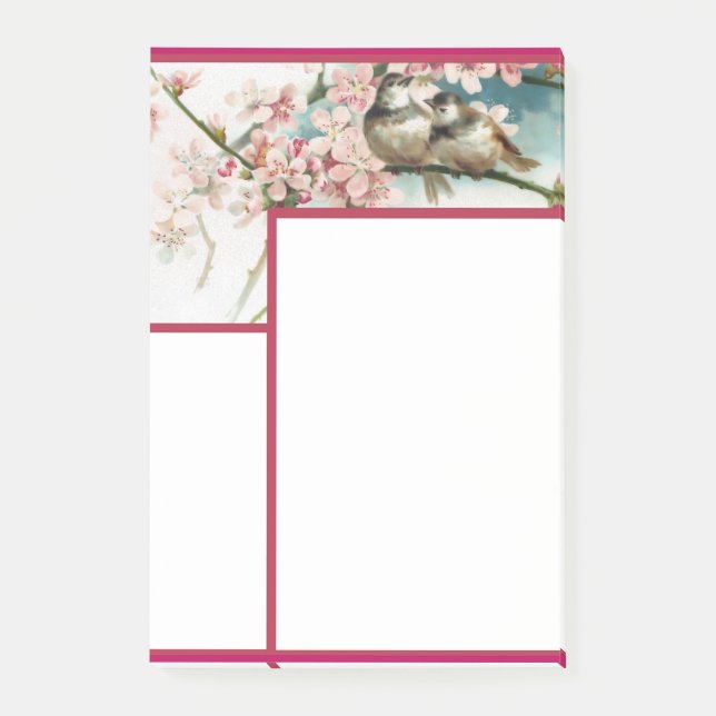 Vintage Birds And Flowers 1A Notes (Front)