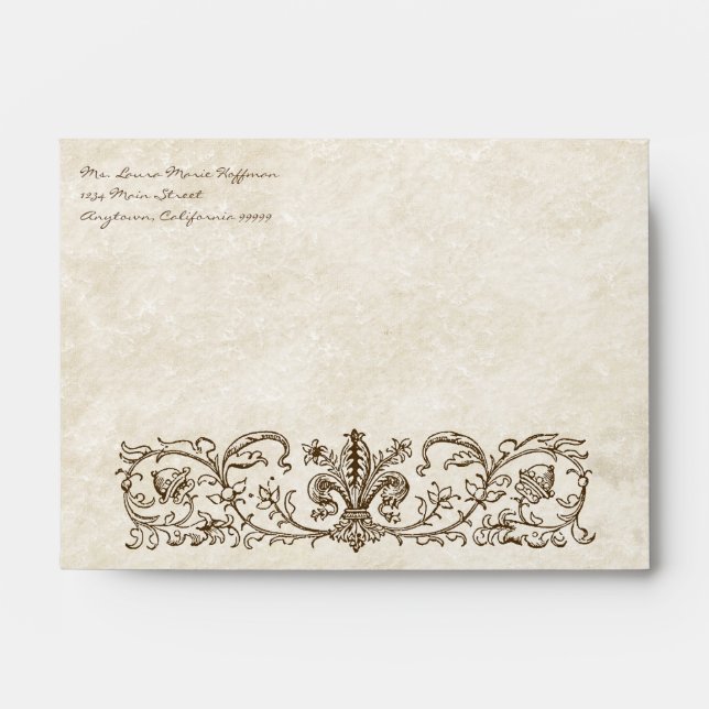 Vintage Birds, Blue Egg - Wedding Envelopes (Front)