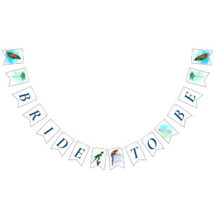 Vintage Birds Bridal Shower bunting banner