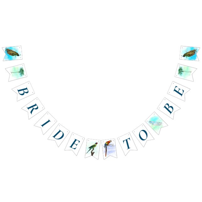 Vintage Birds Bridal Shower bunting banner (All)