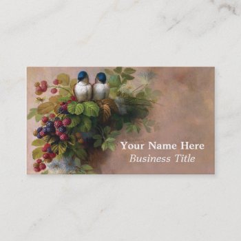 Vintage Birds Fine Art Painting Business Cards by artgallerie at Zazzle