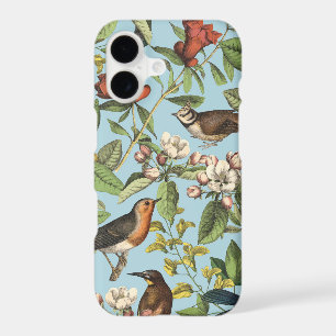 Vintage Bird's Garden Botanical Illustration iPhone 17 Case