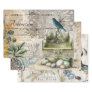 VINTAGE BIRDS HEAVY WEIGHT DECOUPAGE PRINTS WRAPPING PAPER SHEETS