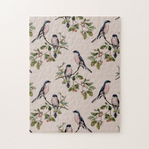 Vintage Birds Illustration Art Jigsaw Puzzle