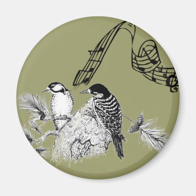 Vintage Birds Magnet (Front)