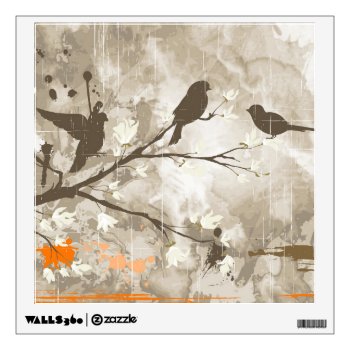 Vintage Birds On A Branch Wall Decal by GroovyFinds at Zazzle