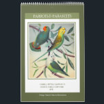 Vintage Birds - Parrots and Parakeets 2025 Calendar<br><div class="desc">Twelve-month wall calendar with antique illustrations of parrots and parakeets from The Illustrated Book of Canaries and Cage-Birds,  published in 1878. Digitally cleaned and enhanced richly colored vintage images. Features over two dozen different species of parrots and parakeets.</div>