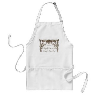 Vintage Birds Peaocks Happily Ever After Adult Apron