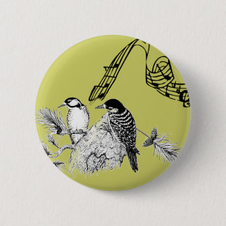 Vintage Birds Pinback Button