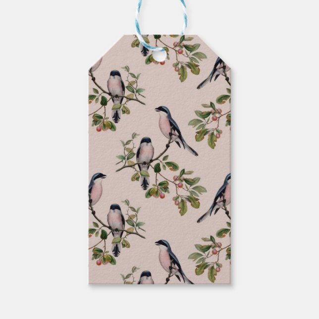 Vintage Birds Print Gift Tags (Front)