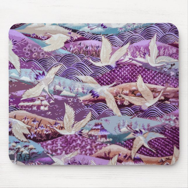 Vintage Birds Swan Artwork | Mousepad (Front)
