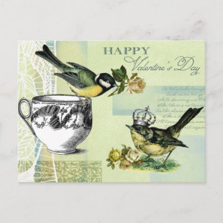 Vintage Birds Valentine's Day Postcards