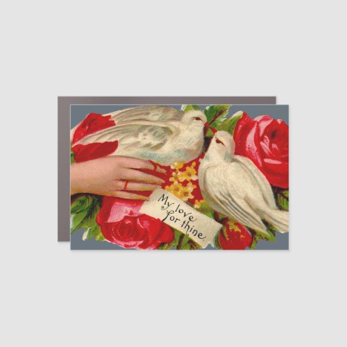 Vintage Birds Victorian Love Dove Classic Art Car Magnet