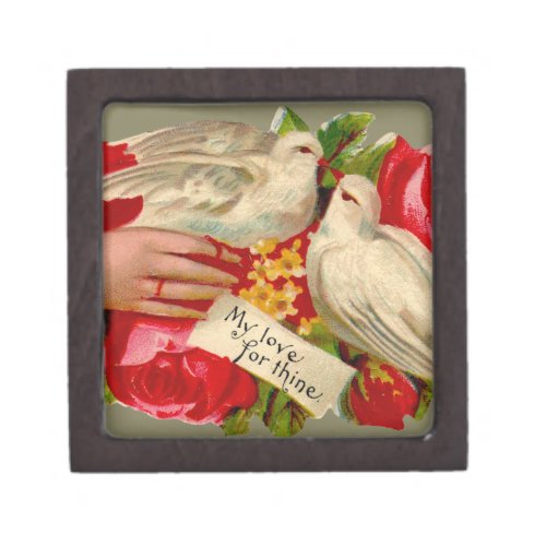Vintage Birds Victorian Love Dove Classic Art Gift Box