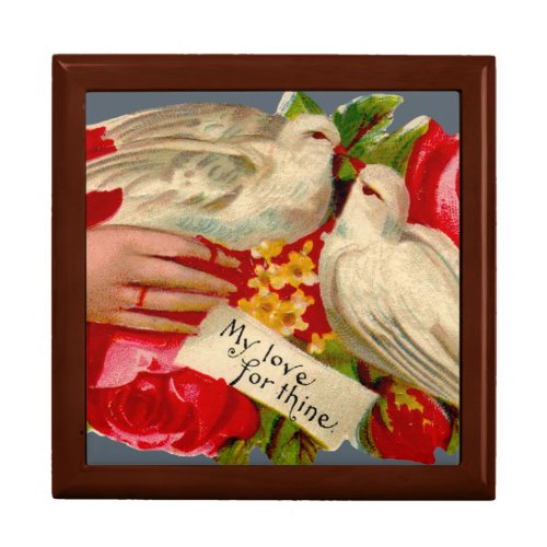 Vintage Birds Victorian Love Dove Classic Art Gift Box