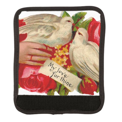 Vintage Birds Victorian Love Dove Classic Art Luggage Handle Wrap