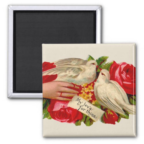 Vintage Birds Victorian Love Dove Classic Art Magnet