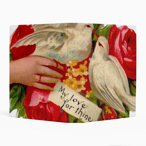 Vintage Birds Victorian Love Dove Classic Art Mini Binder