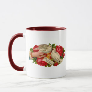 Vintage Birds Victorian Love Dove Classic Art Mug