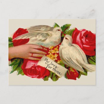 Vintage Birds Victorian Love Dove Classic Art Postcard by antiqueart at Zazzle