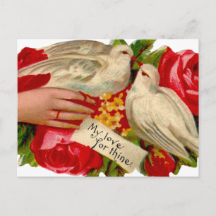 Vintage Birds Victorian Love Dove Classic Art Postcard
