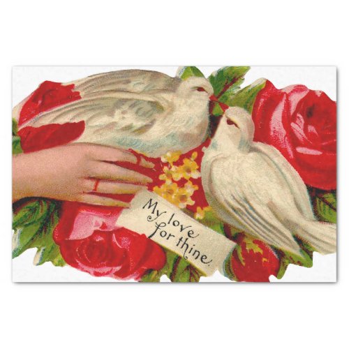 Vintage Birds Victorian Love Dove Classic Art Tissue Paper