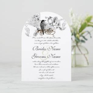 Vintage Birds Wedding Invitations