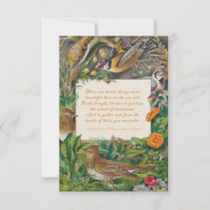 Vintage Birds & Whitman (Divine Things) Note Card