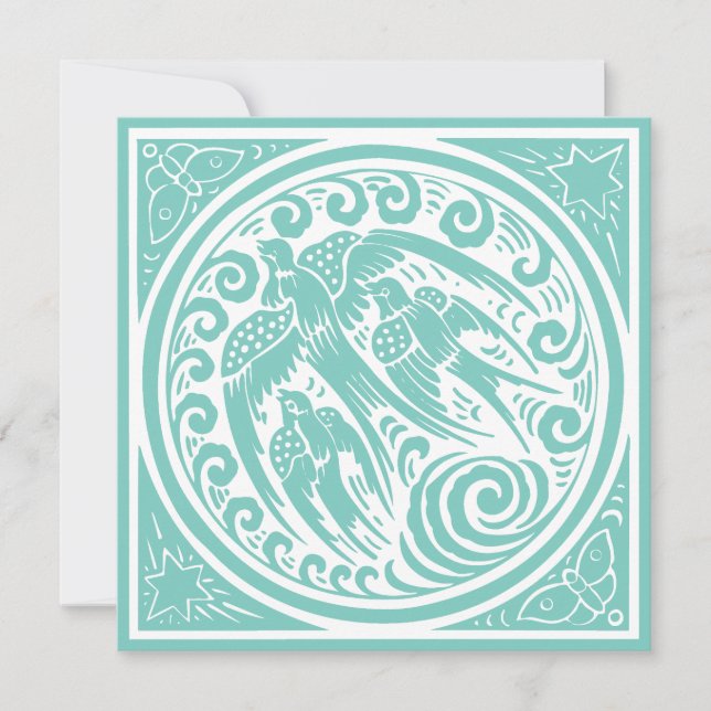 Vintage Birds with Butterflies and Stars (Front)