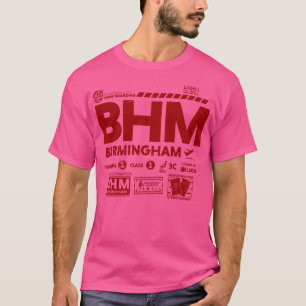 Vintage Birmingham BHM Airport Code Travel Day Ret T-Shirt