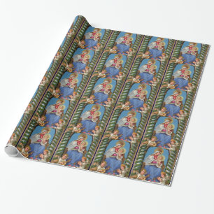 Vintage Birth of Christ Wrapping Paper