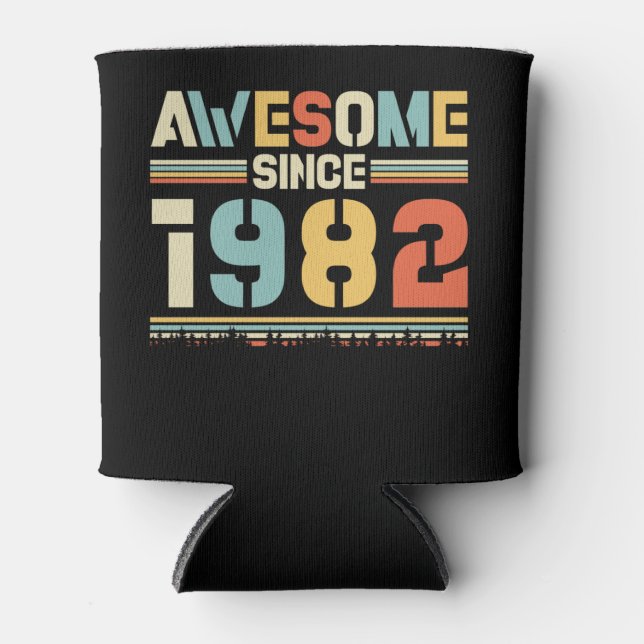 Vintage Birthday 1982 Can Cooler (Front)