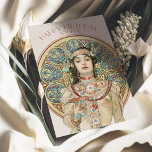 Vintage Birthday Card Alphonse Mucha Champagne<br><div class="desc">Vintage Alphonse Mucha Birthday Card - Customizable Toast to Long-Time Friendships. Celebrate the birthday of a cherished, long-year friend with this exquisite customizable birthday card, featuring a stunning vintage watercolor artwork by Alphonse Mucha from 1920. The elegant illustration depicts a graceful woman holding a glass of champagne, symbolizing the joyous...</div>