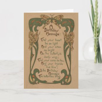 Vintage Birthday Card - Art Nouveau by Vintage_Obsession at Zazzle