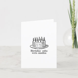 Vintage Birthday Drawing Thank You Card
