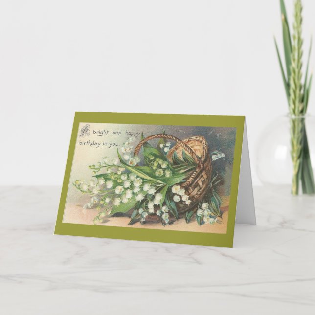 Vintage Birthday Greetings. Card (Front)