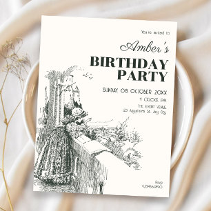 Vintage birthday invitation