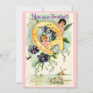 Vintage Birthday Invitations