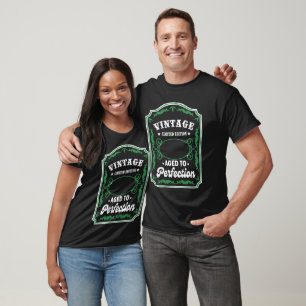 Vintage Birthday Label Personalized Year T-Shirt