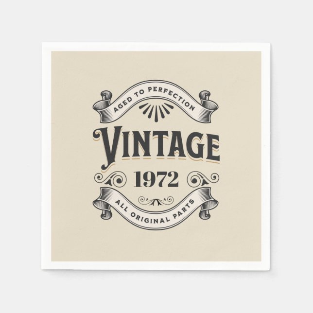 Vintage Birthday Napkins (Front)