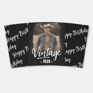 Vintage Birthday Photo Any Year Coffee Cup Sleeve